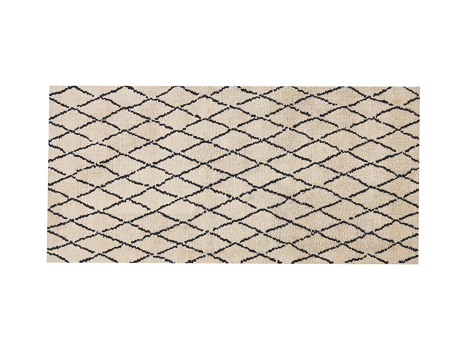 Vloerkleed polyester beige/zwart 80 x 150 cm MIDYAT