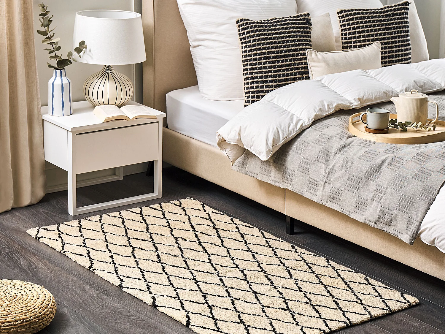 Tapis beige et noir 80 x 150 cm MIDYAT