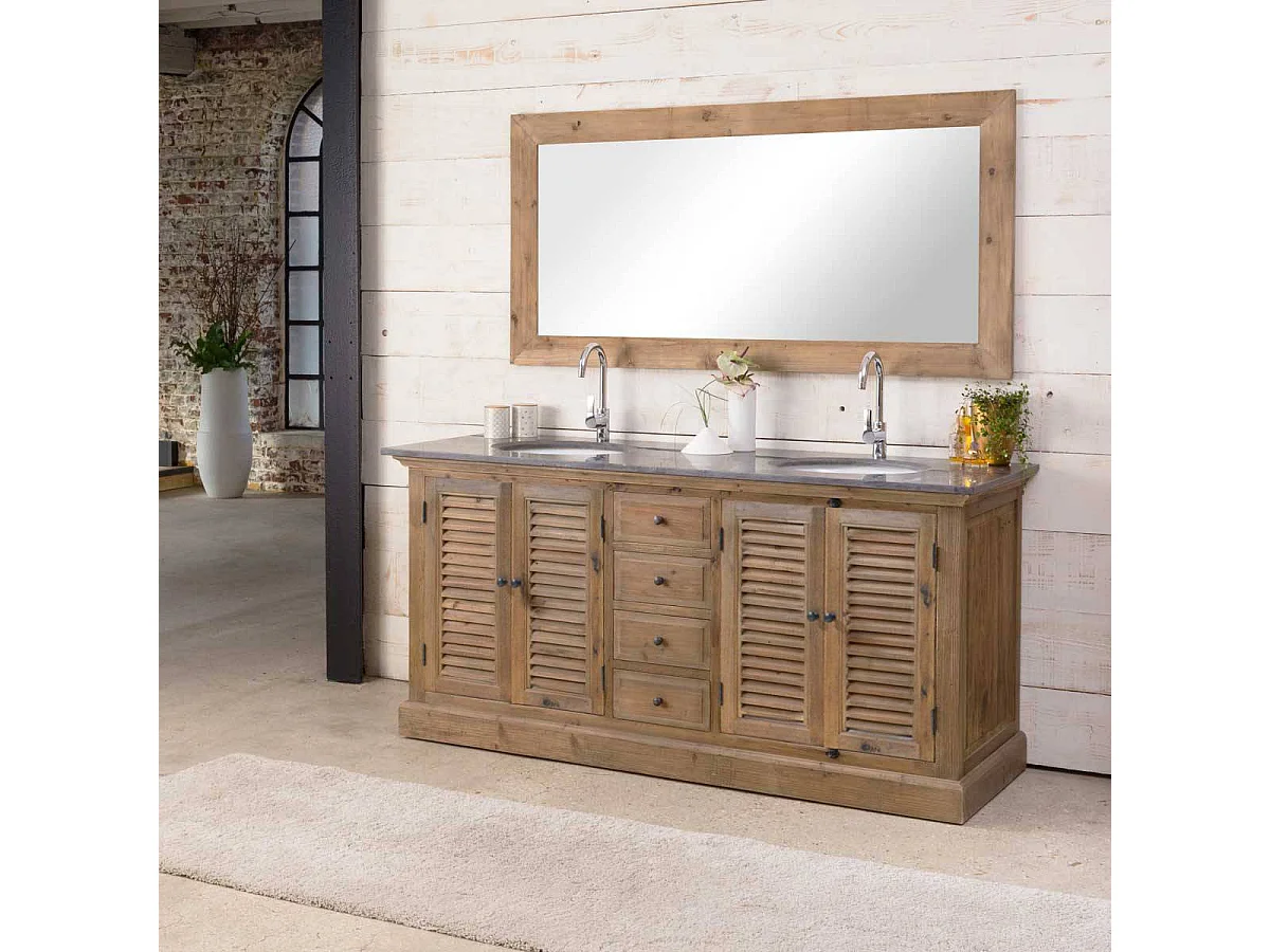 Meuble sous vasque en bois recyclé Valérien