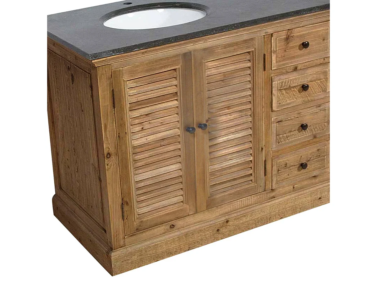 Meuble sous vasque en bois recyclé Valérien