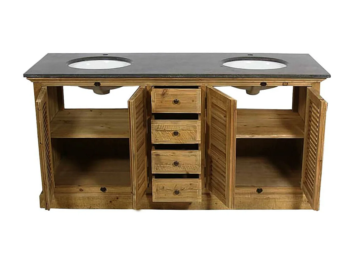 Meuble sous vasque en bois recyclé Valérien