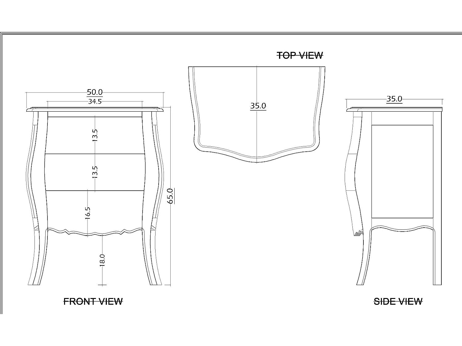 Mini chevet silver Murano