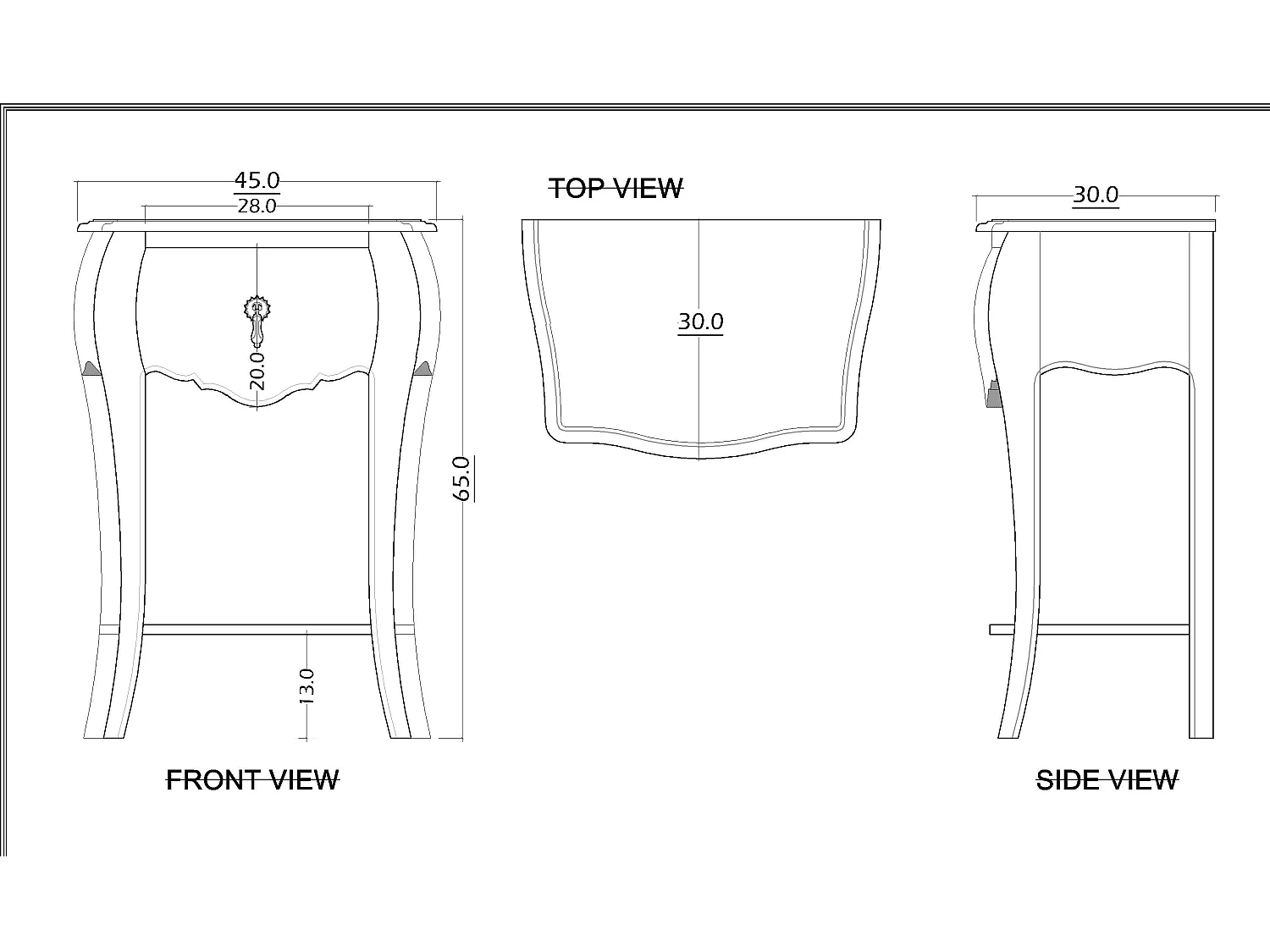 Chevet 1 tiroir silver Murano