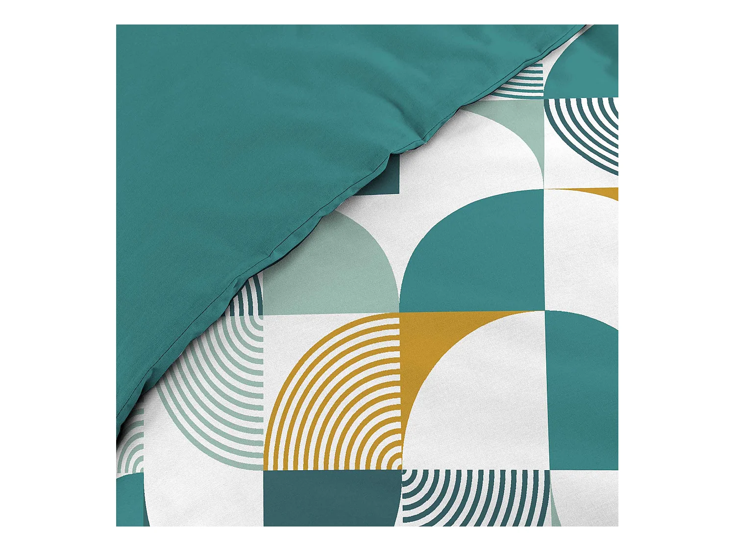 Parure housse couette 260x240cm Géo-Rythme Multicolore
