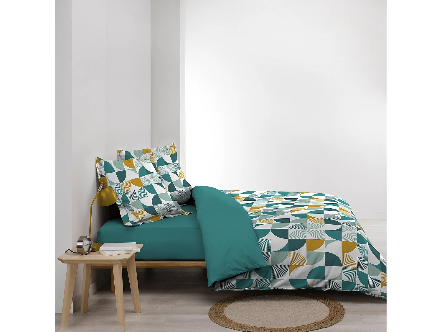 Parure housse couette 260x240cm Géo-Rythme Multicolore