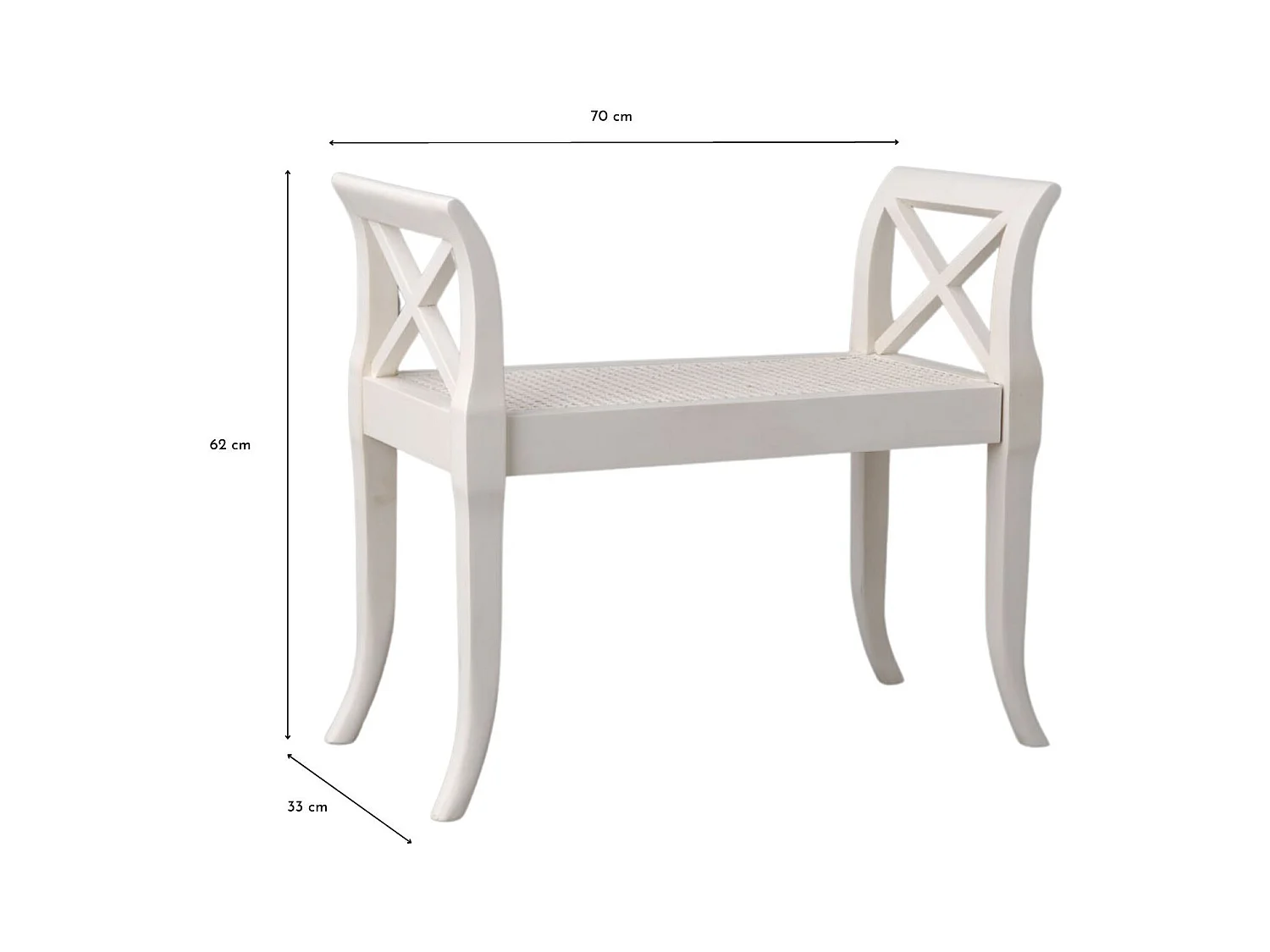 Siège canne Boston 70 cm en kit