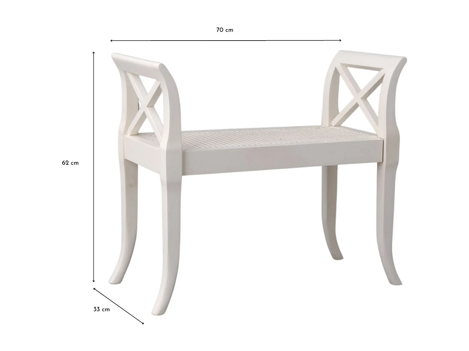 Siège canne Boston 70 cm en kit