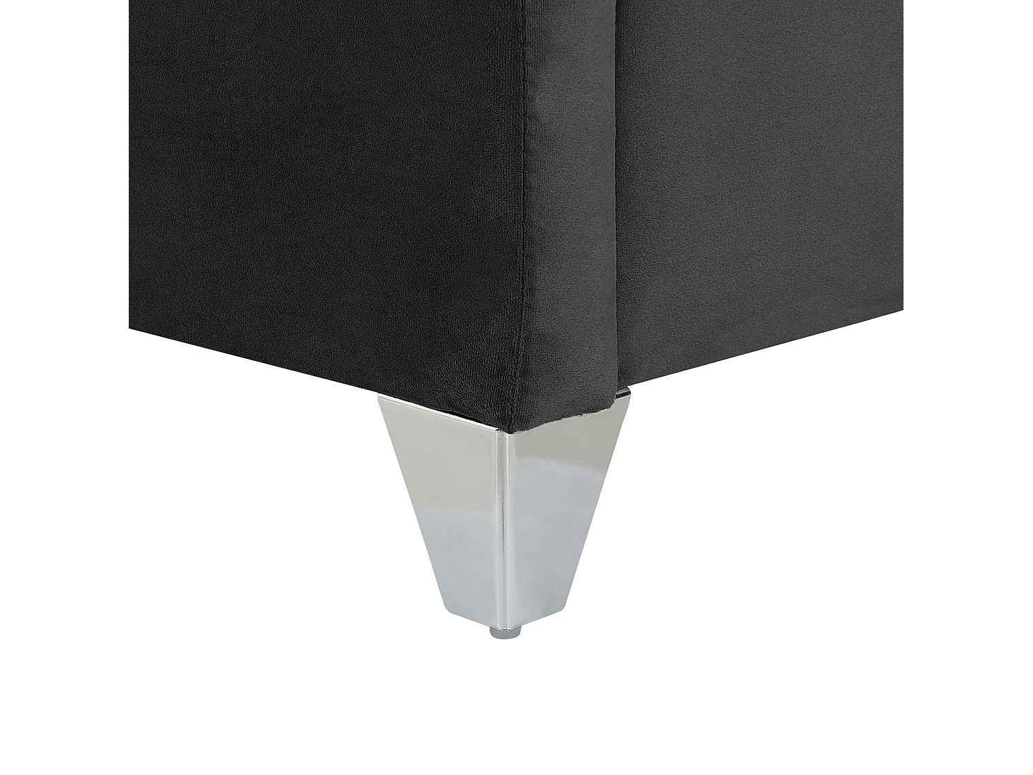 Lit avec sommier Velours LUBBON 140 x 200 cm Noir