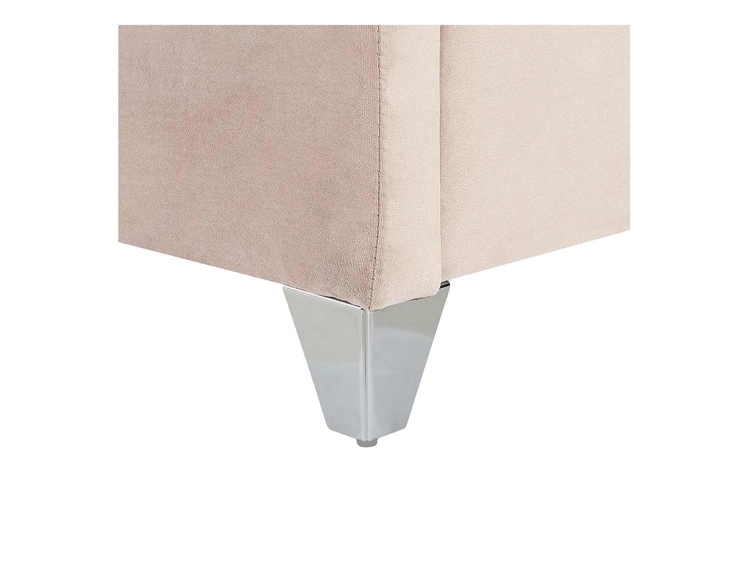 Letto Velluto LUBBON 140 x 200 cm Rosa pastello