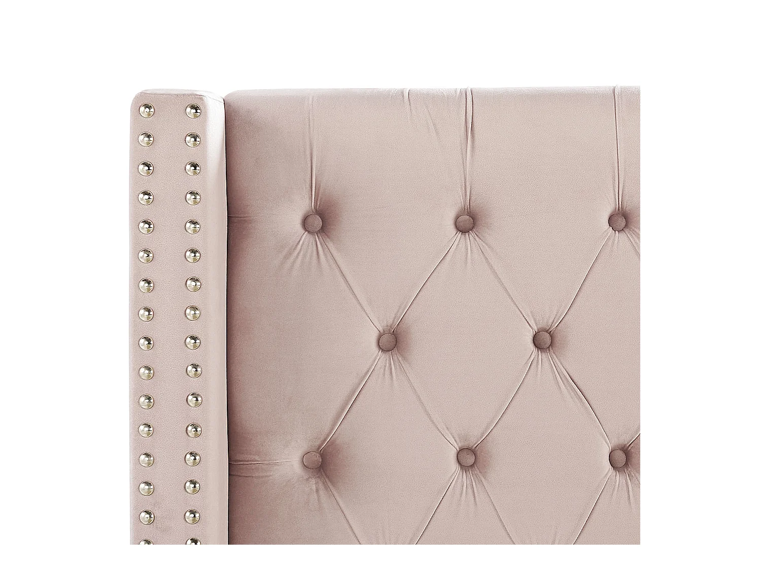 Letto Velluto LUBBON 140 x 200 cm Rosa pastello