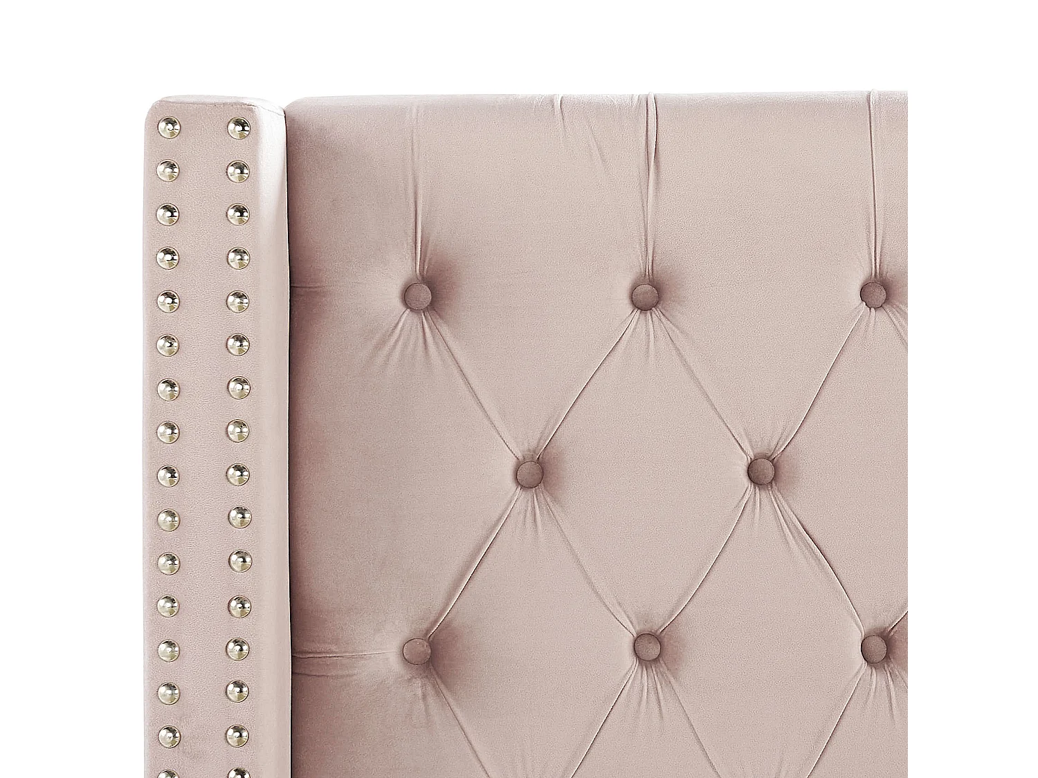 Letto Velluto LUBBON 140 x 200 cm Rosa pastello