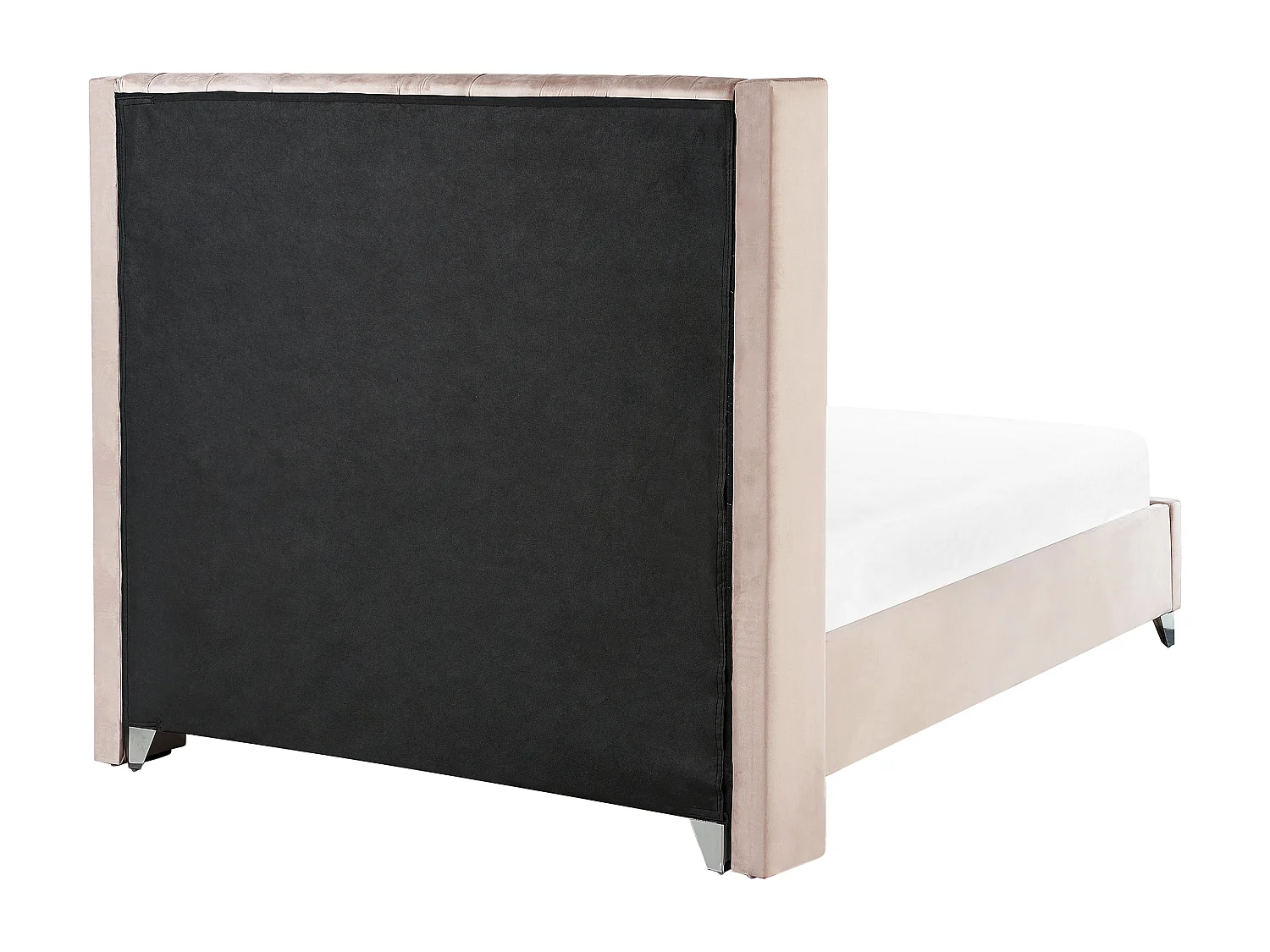 Letto Velluto LUBBON 140 x 200 cm Rosa pastello