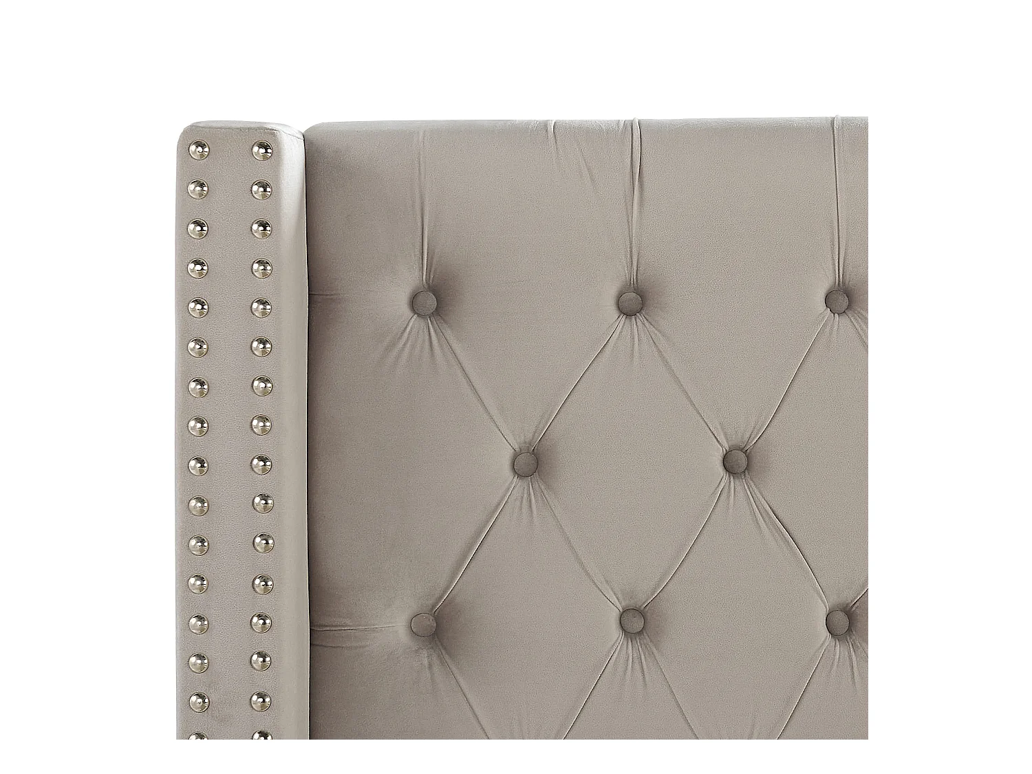 Bed Fluweel LUBBON 160 x 200 cm Lichtgrijs