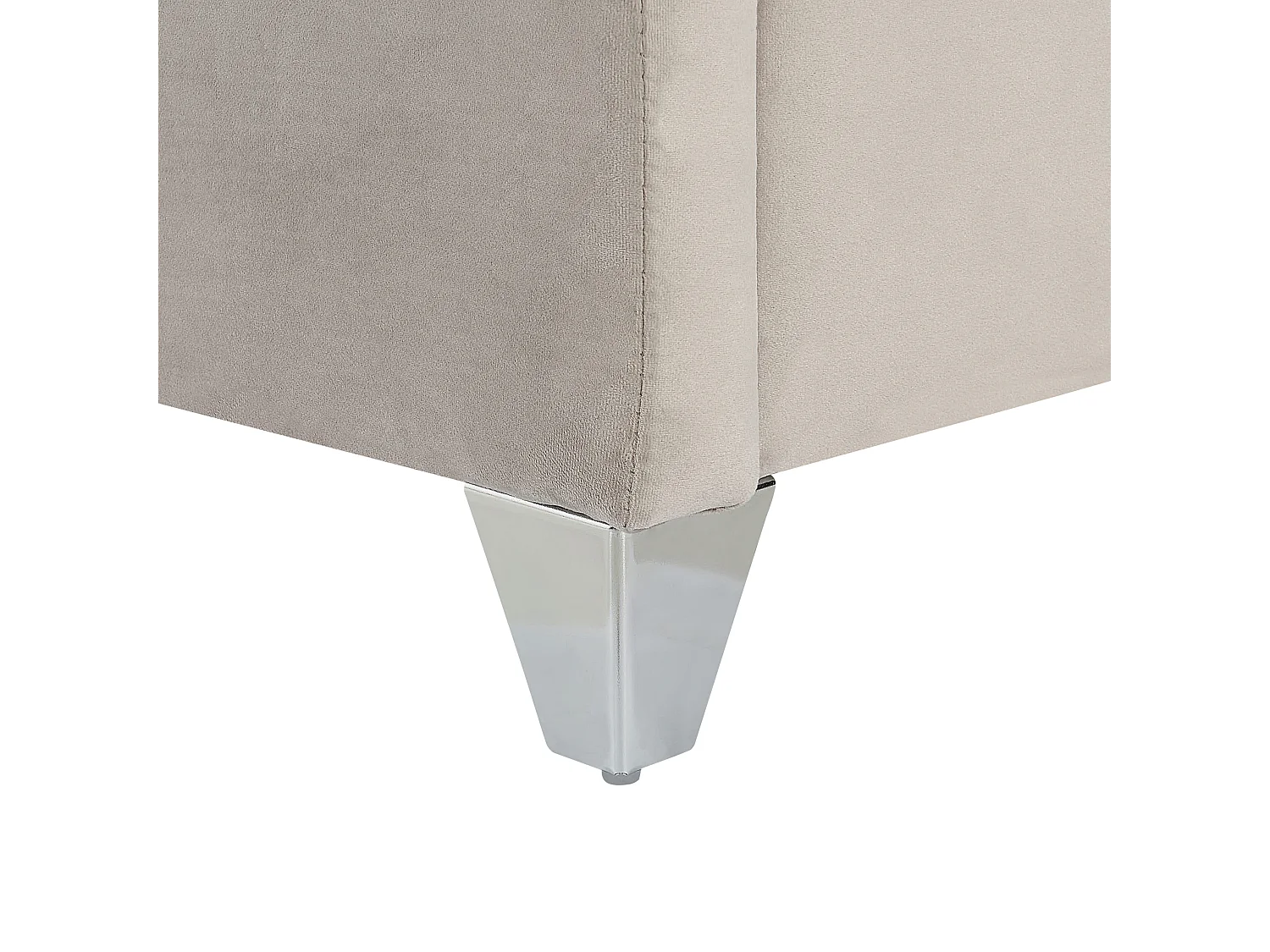 Bed Fluweel LUBBON 160 x 200 cm Lichtgrijs