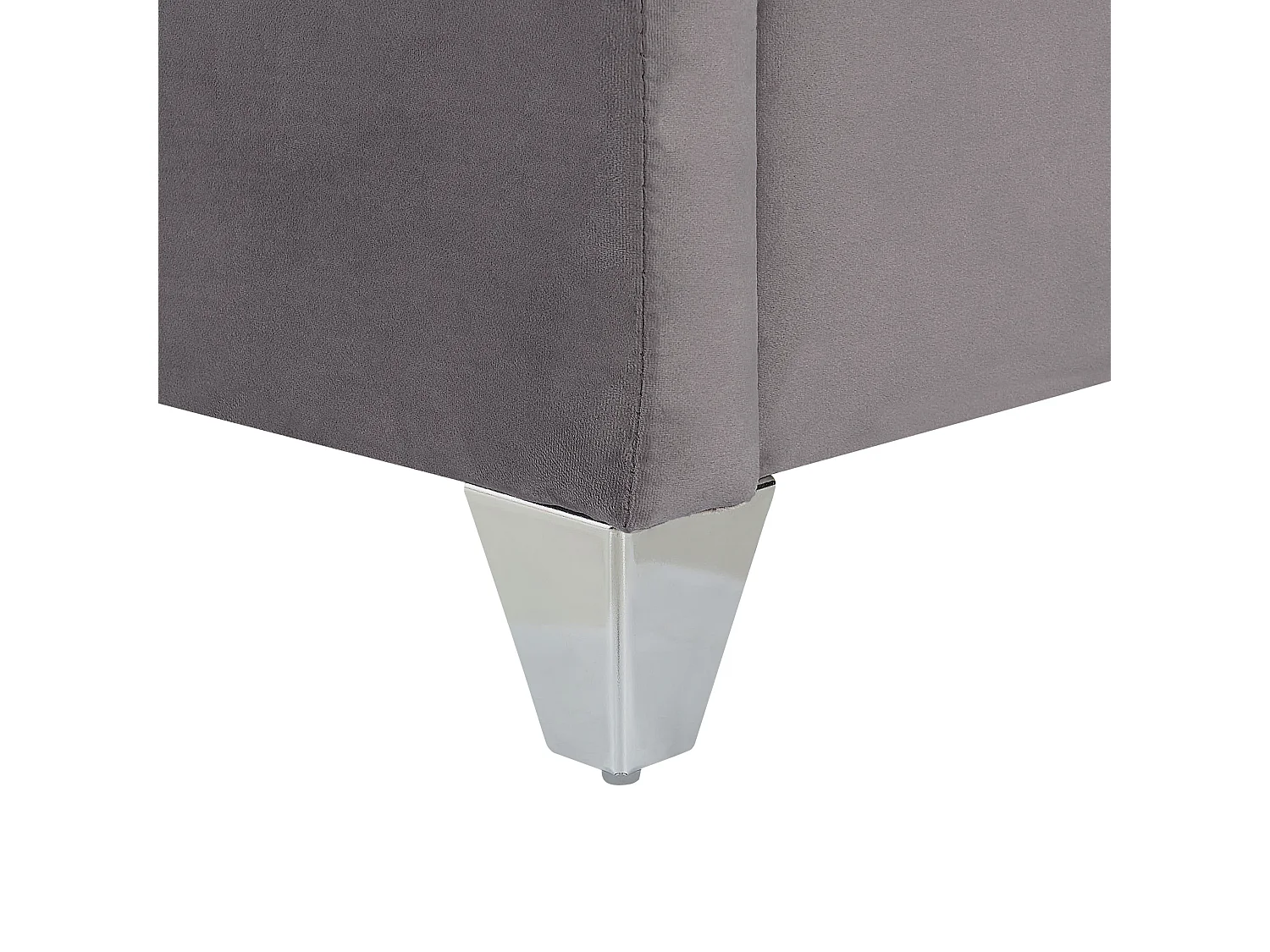 Bed Fluweel LUBBON 140 x 200 cm Grijs