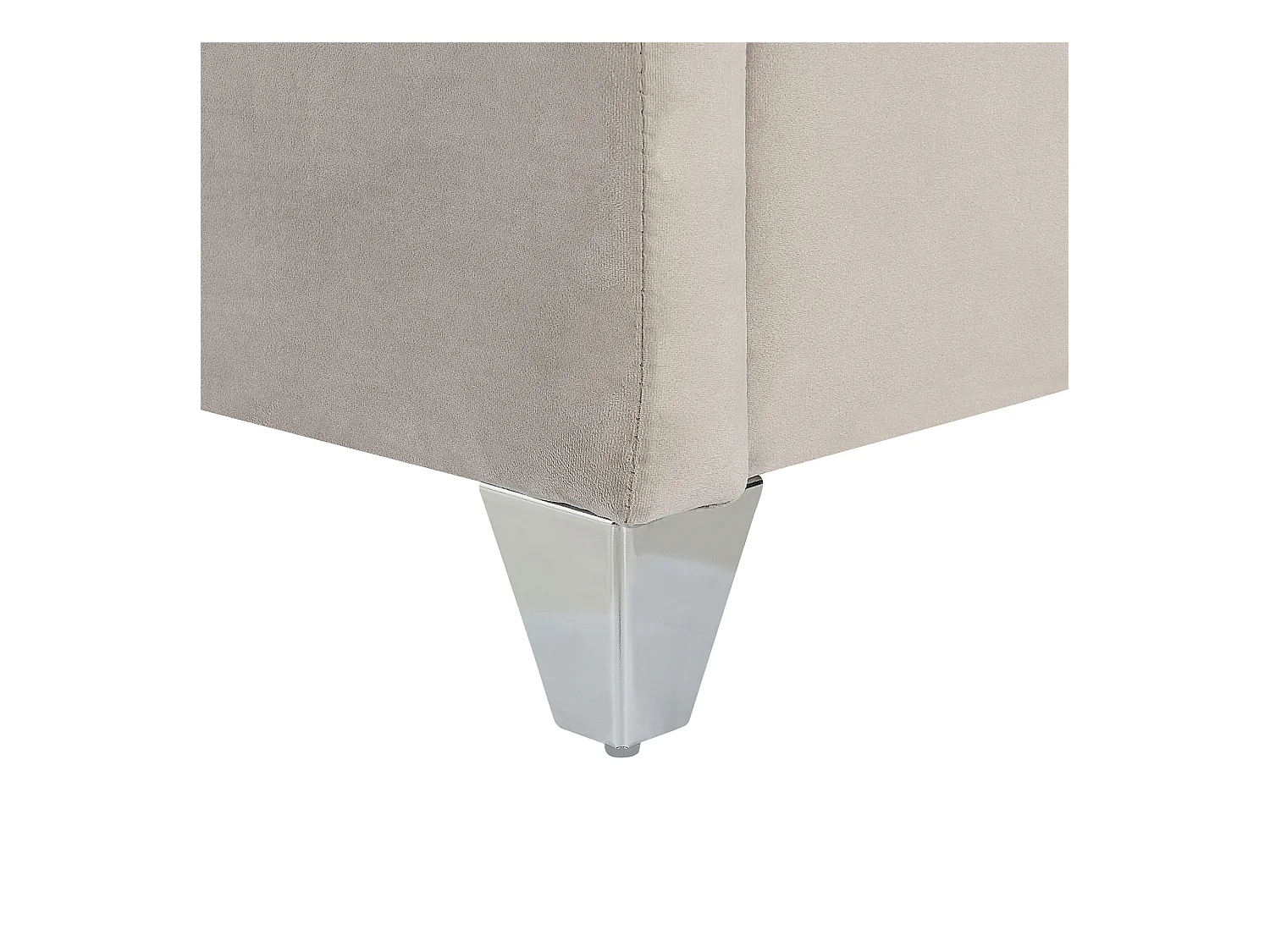 Bed Fluweel LUBBON 180 x 200 cm Lichtgrijs