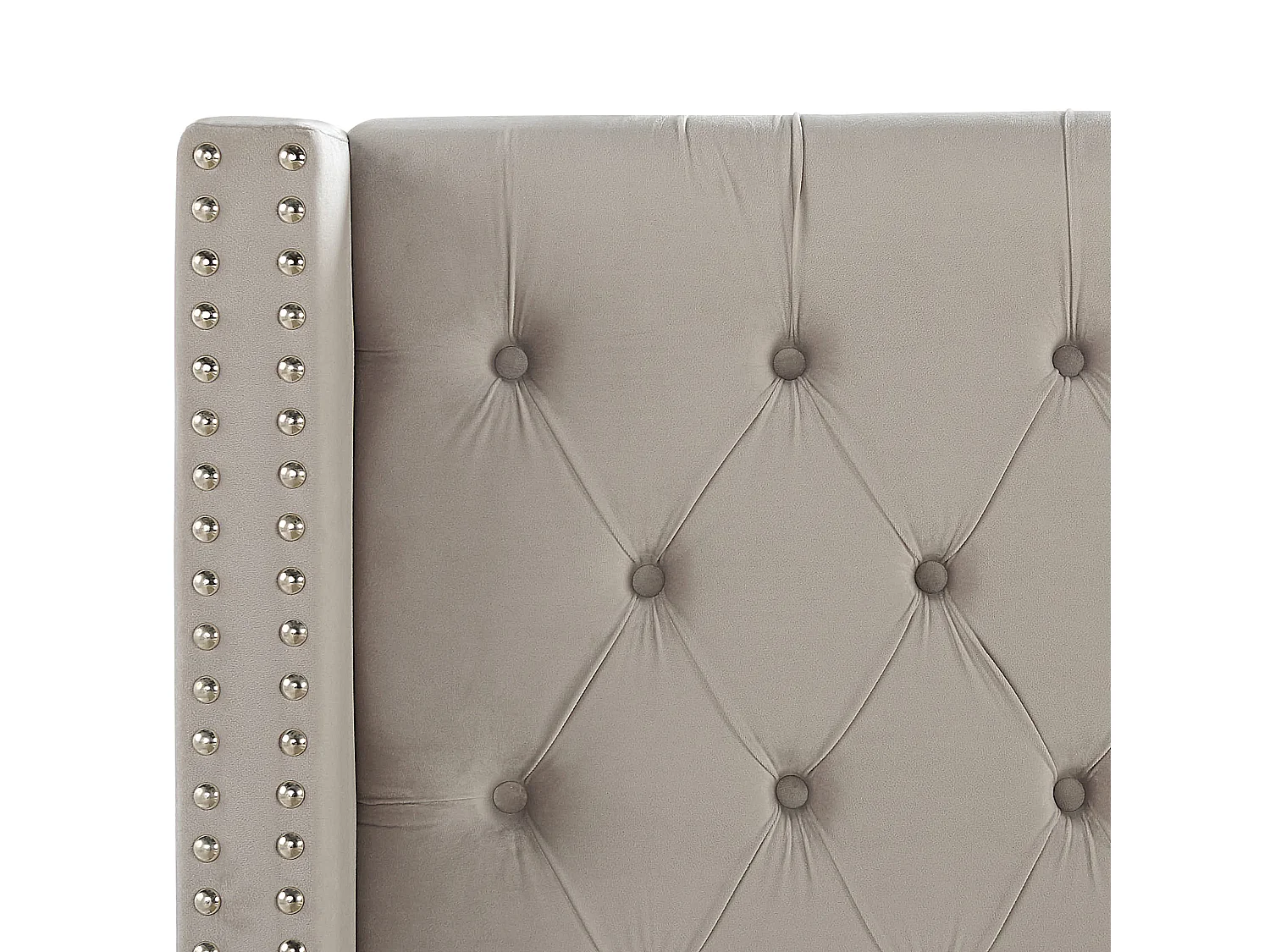 Lit avec sommier Velours LUBBON 180 x 200 cm Gris clair