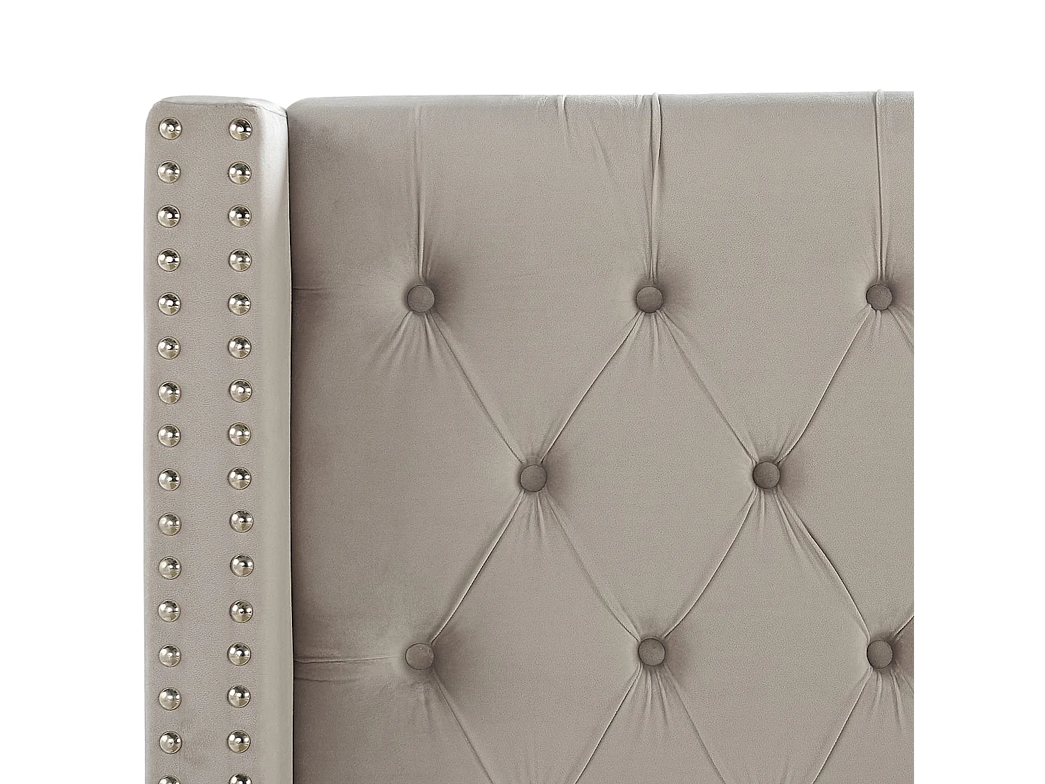 Cama Terciopelo LUBBON 180 x 200 cm Gris claro