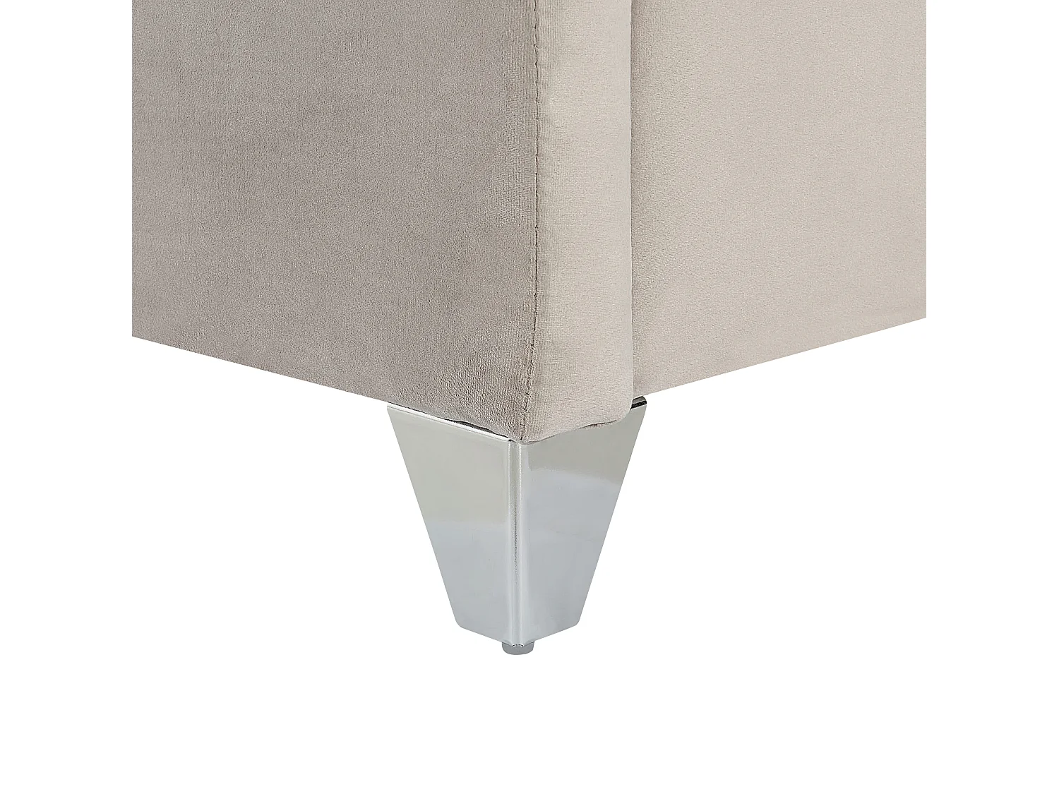 Lit avec sommier Velours LUBBON 180 x 200 cm Gris clair