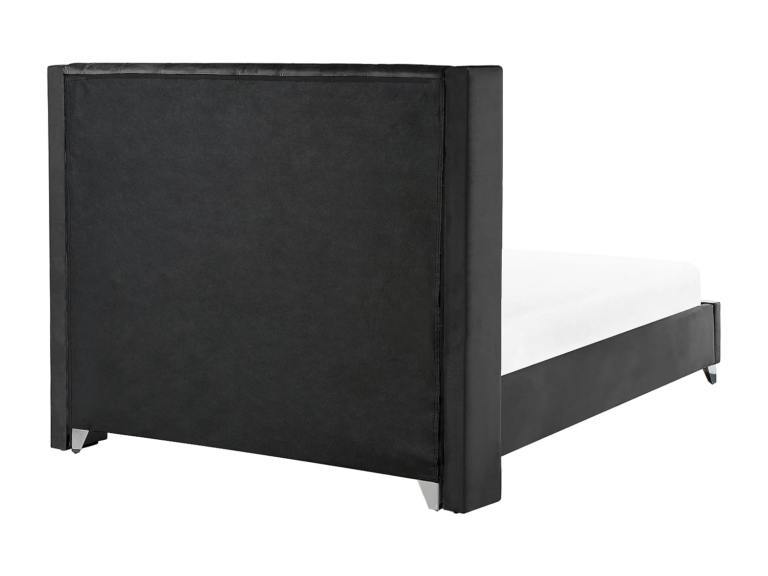 Letto Velluto LUBBON 180 x 200 cm Nero