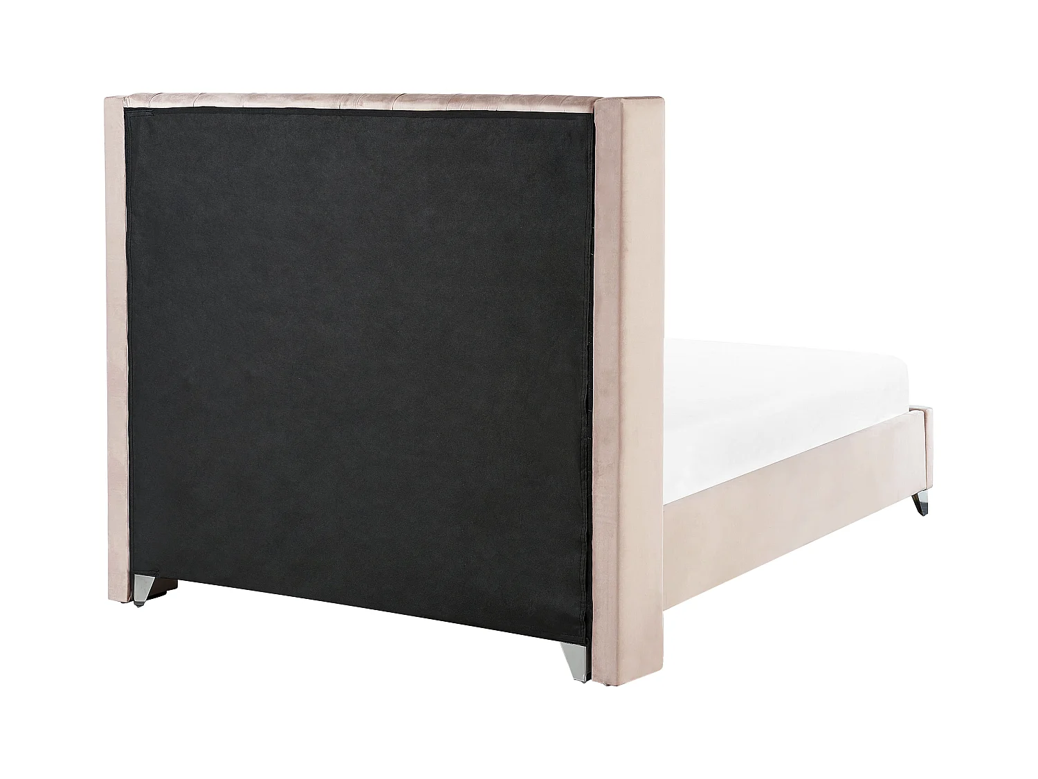 Bed Fluweel LUBBON 160 x 200 cm Pastelroze