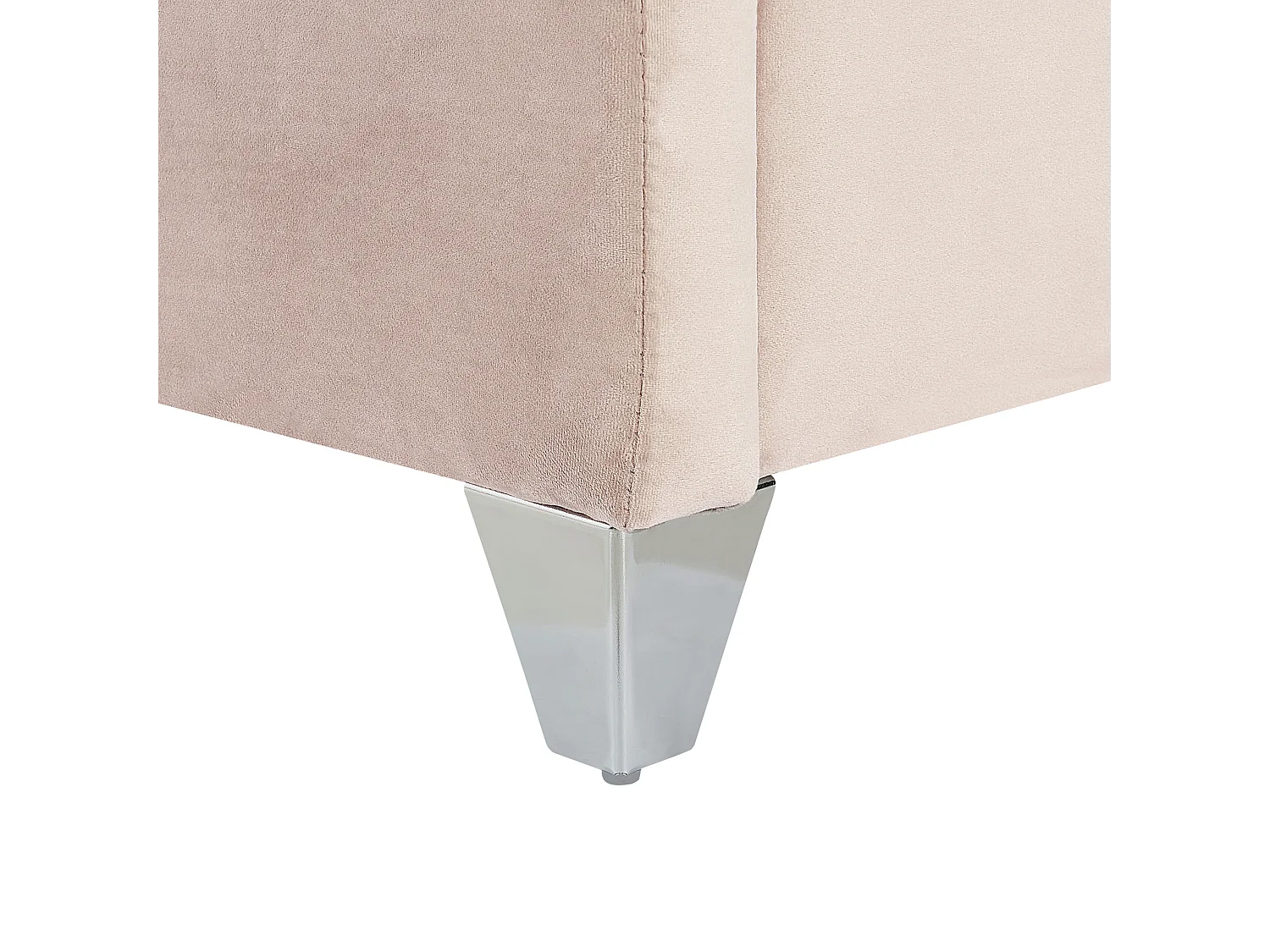 Letto Velluto LUBBON 160 x 200 cm Rosa pastello