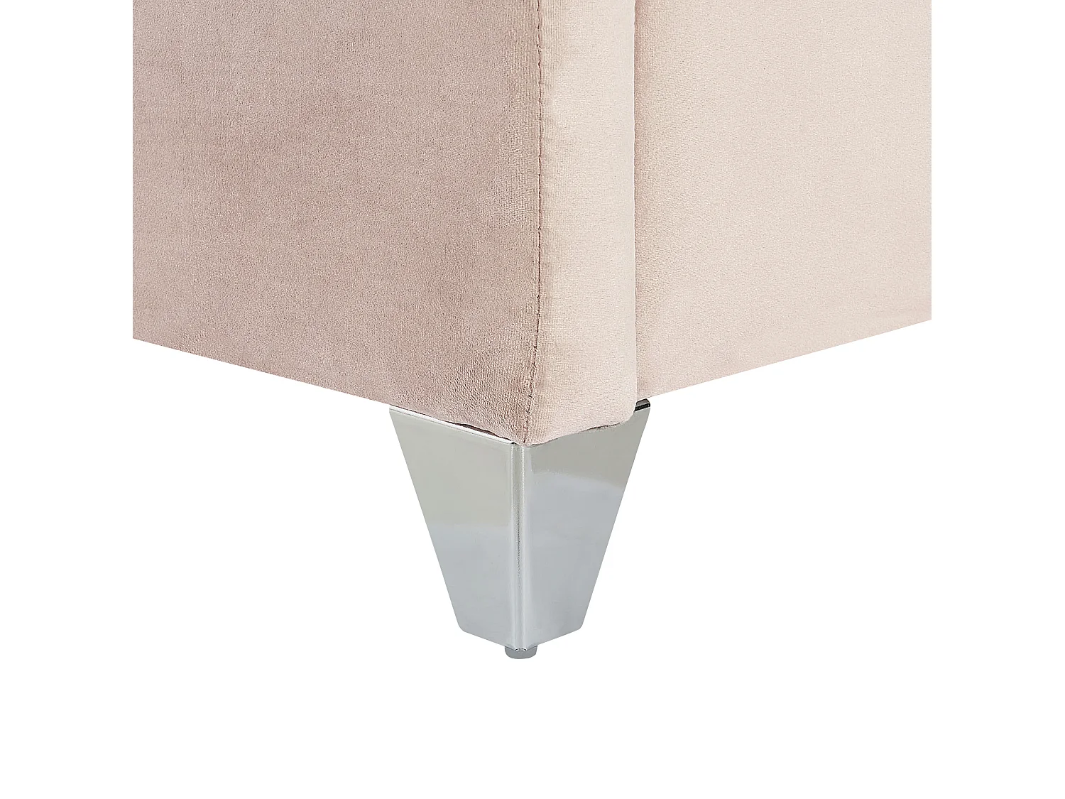Lit avec sommier Velours LUBBON 160 x 200 cm Rose pastel