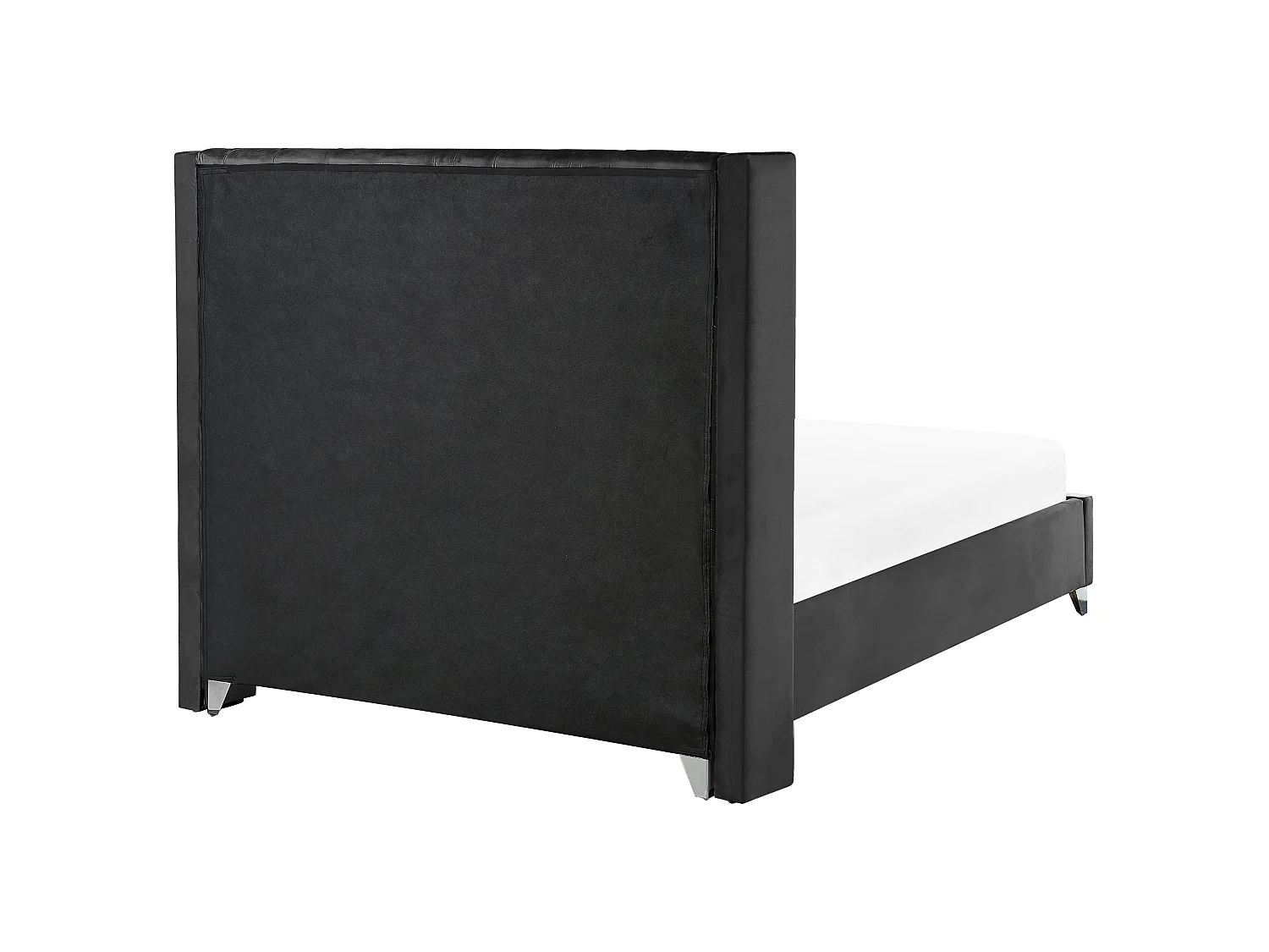 Bett mit Lattenrost Samtstoff LUBBON 160 x 200 cm Schwarz