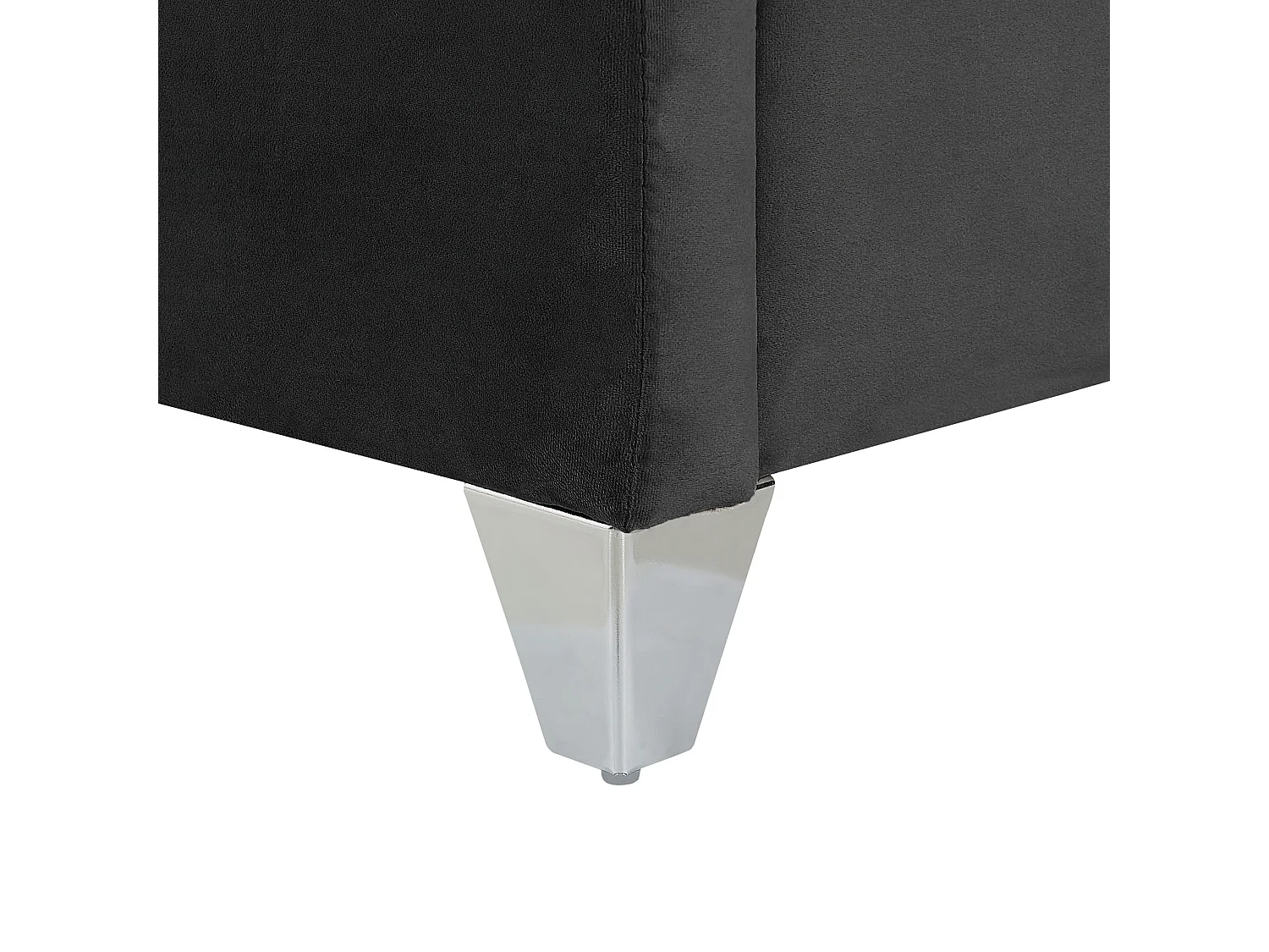 Bett mit Lattenrost Samtstoff LUBBON 160 x 200 cm Schwarz