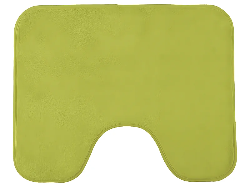 Tapis de toilette uni en polyester anis 50x40cm