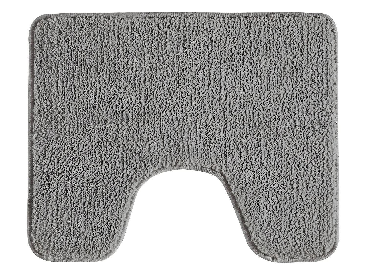 Tapis de toilette uni en polyester gris 50x40cm