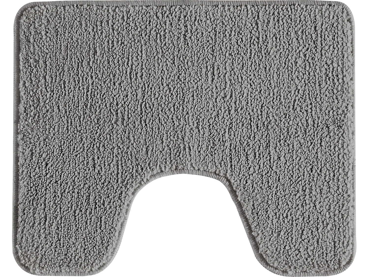 Tapis de toilette uni en polyester gris 50x40cm