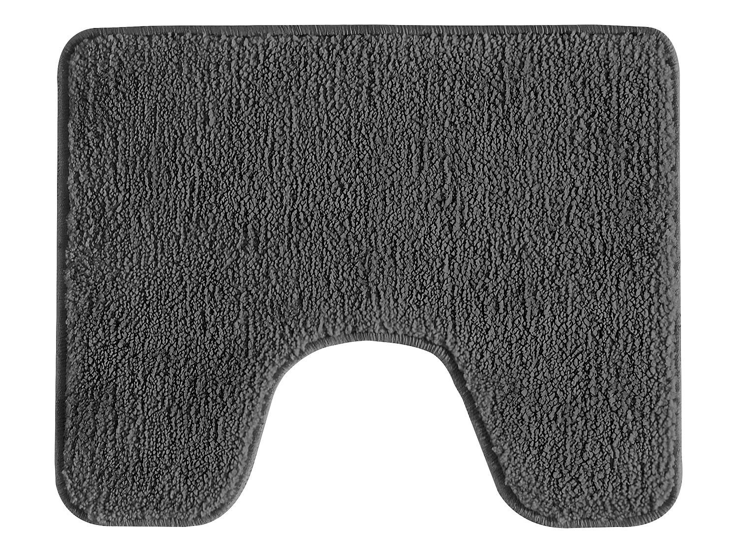 Tapis de toilette uni en polyester anthracite 50x40cm