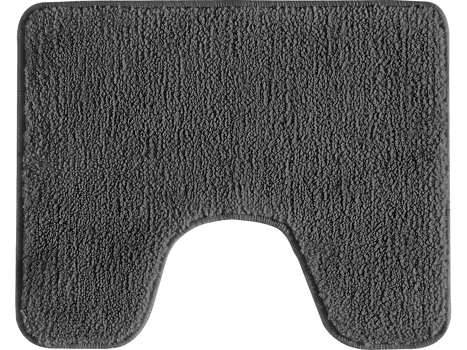 Tapis de toilette uni en polyester anthracite 50x40cm