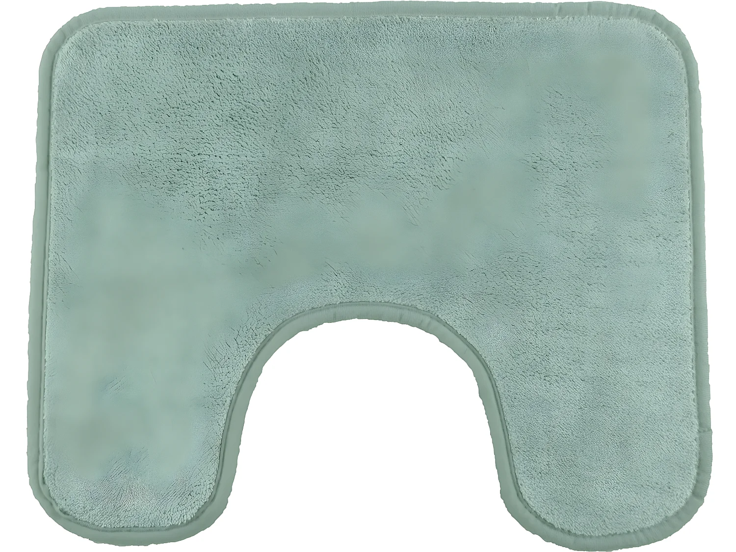 Tapis de toilette uni en polyester tilleul 50x40cm