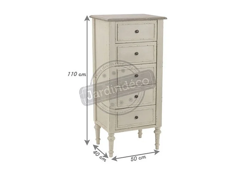 Chiffonnier 5 tiroirs Légende