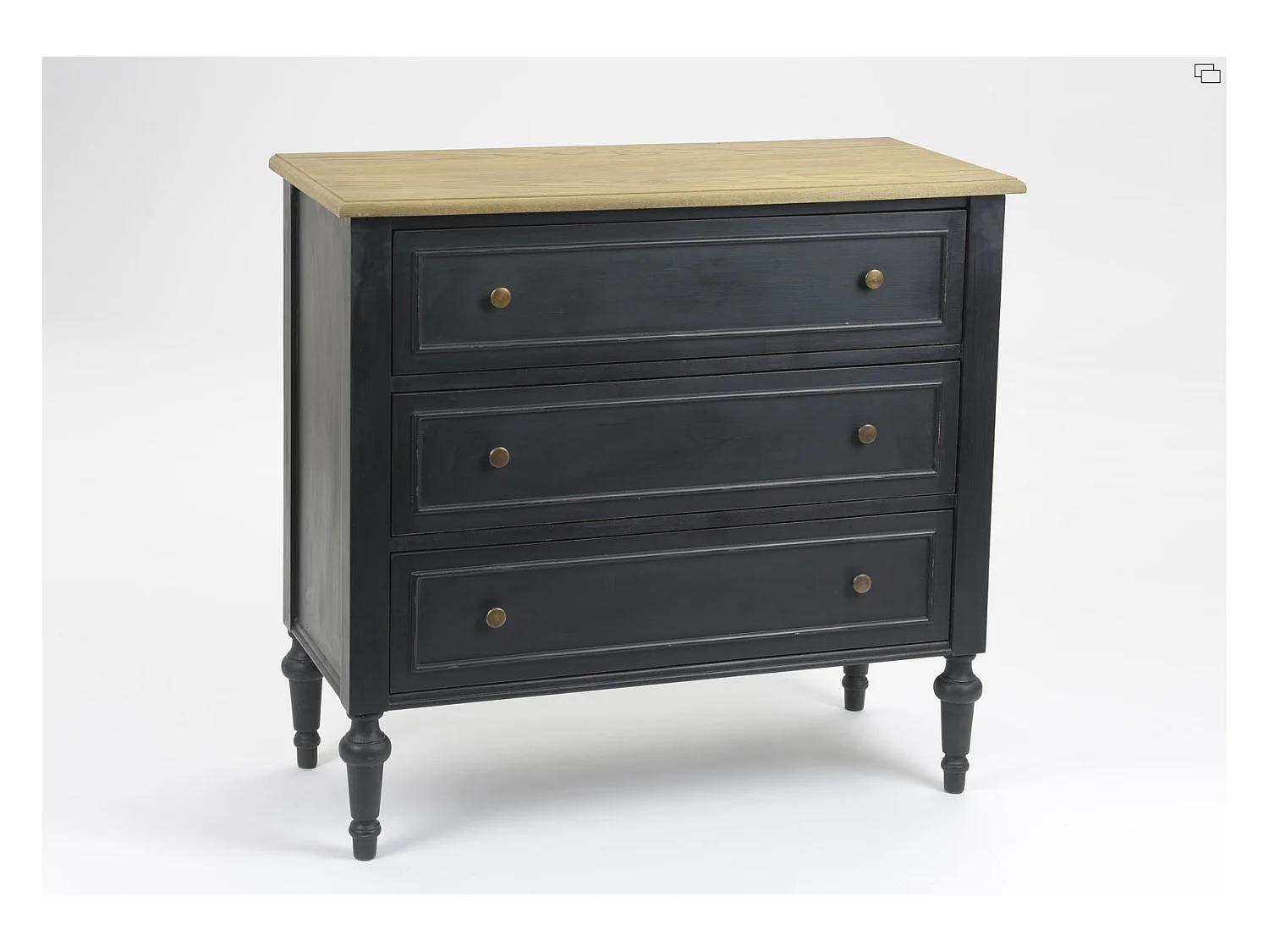 Commode 3 tiroirs en bois New Légende