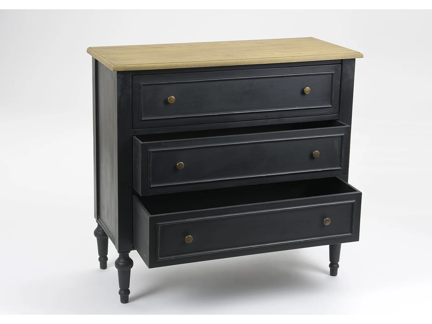 Commode 3 tiroirs en bois New Légende