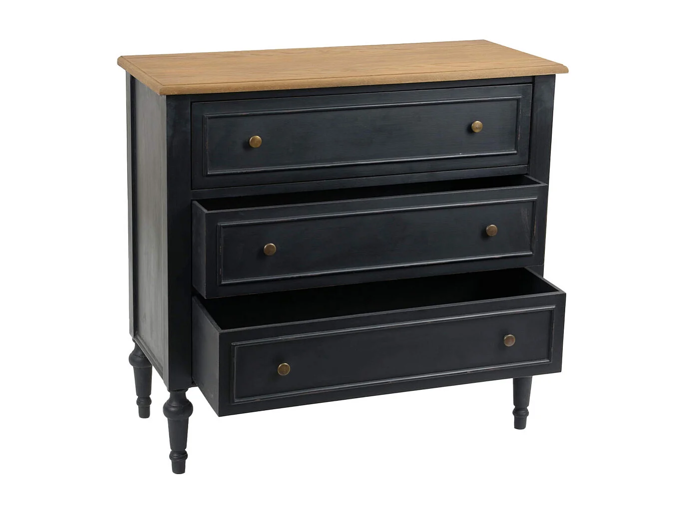 Commode 3 tiroirs en bois New Légende