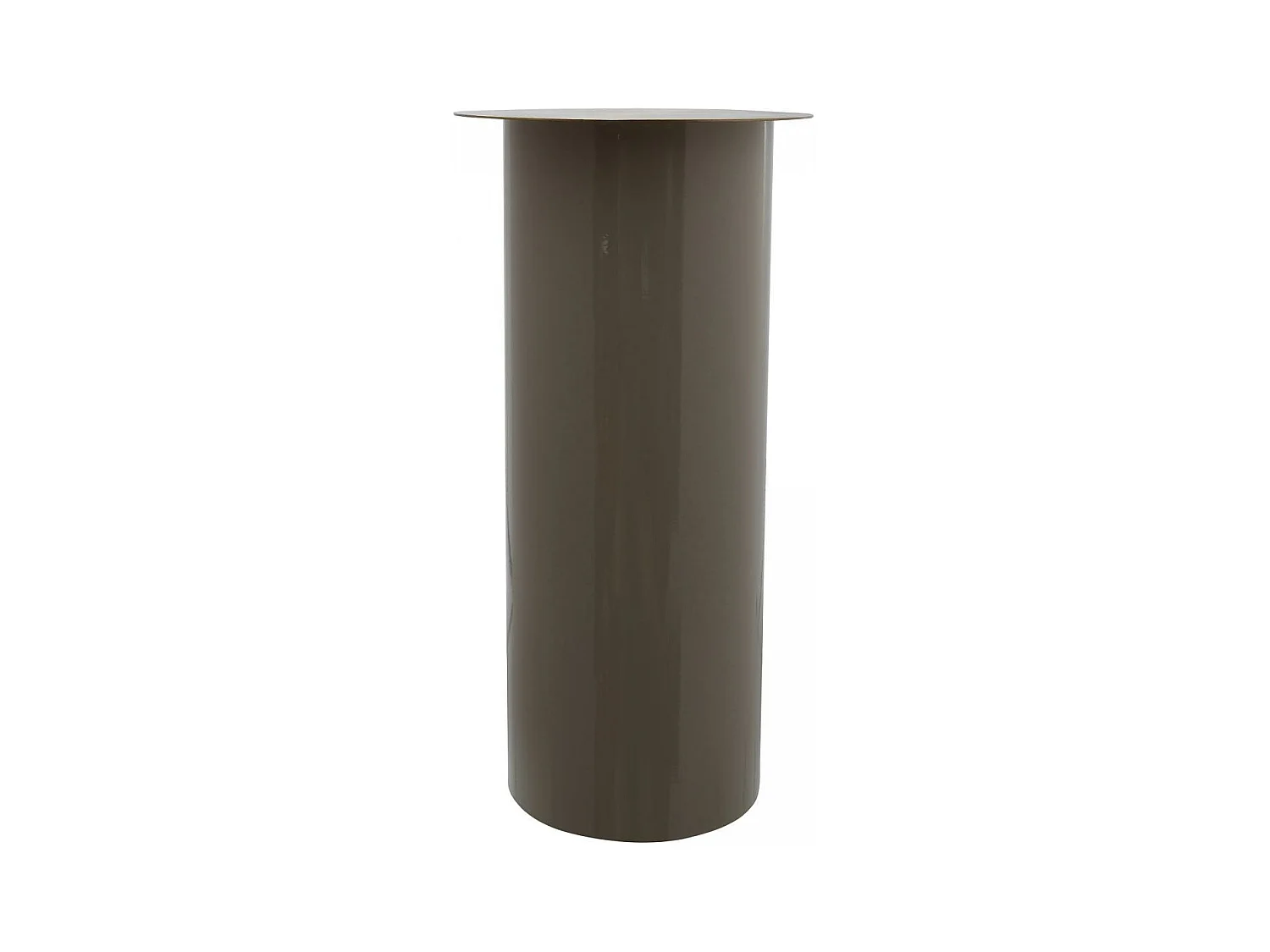 Bougeoir fait à la main en fer CIRE 20x20x40 taupe et or