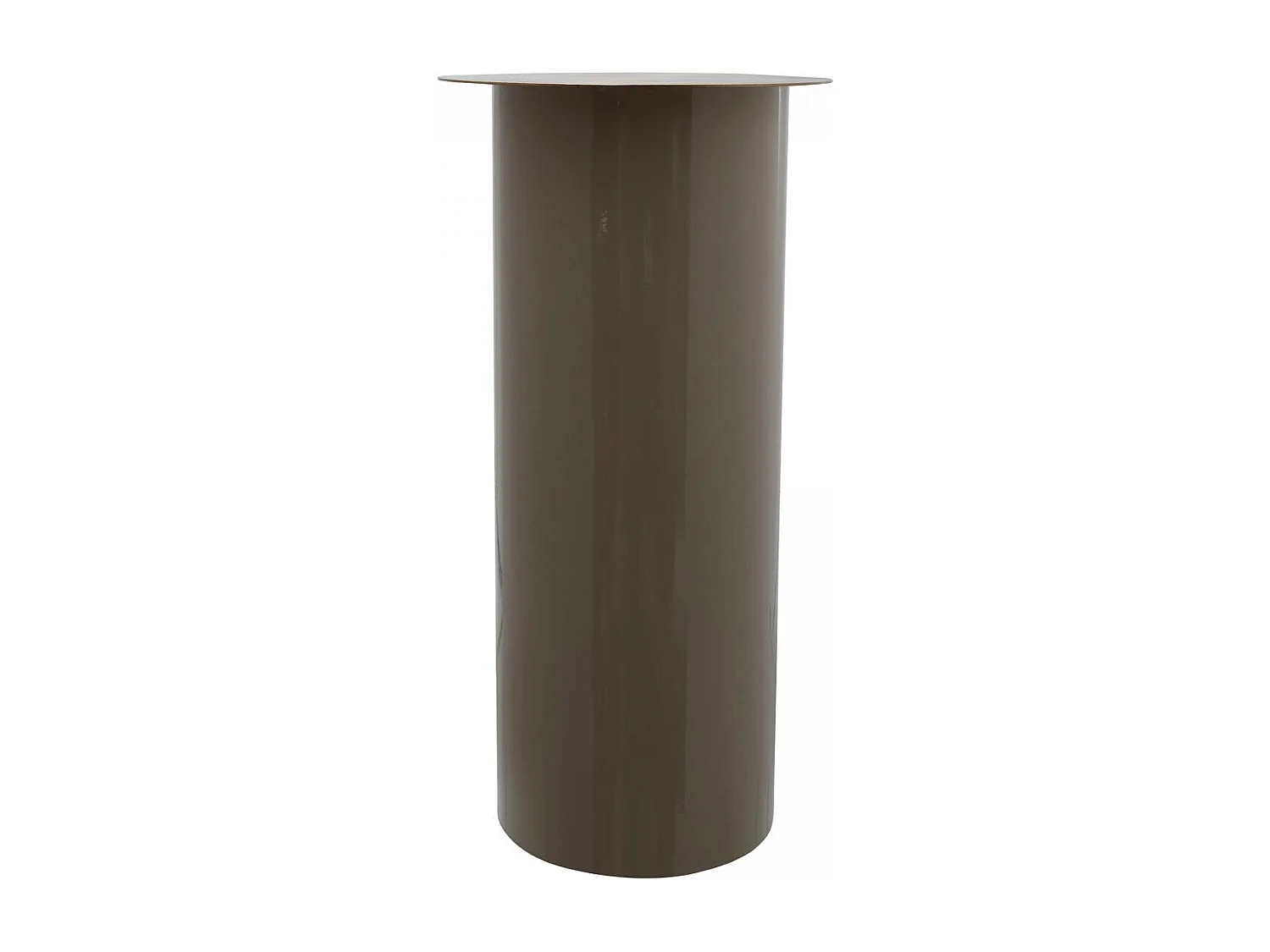 Bougeoir fait à la main en fer CIRE 20x20x40 taupe et or