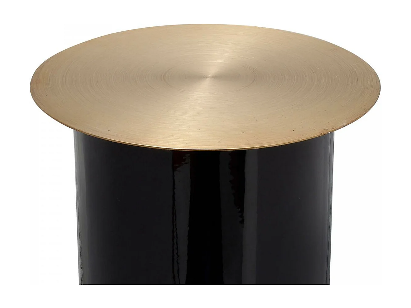 Bougeoir fait à la main en fer CIRE 20x20x40 or et noir