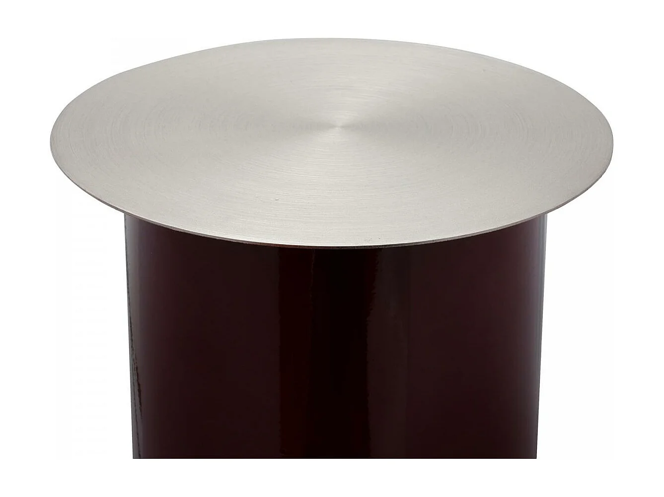 Bougeoir fait à la main en fer CIRE 20x20x40 prune et gris