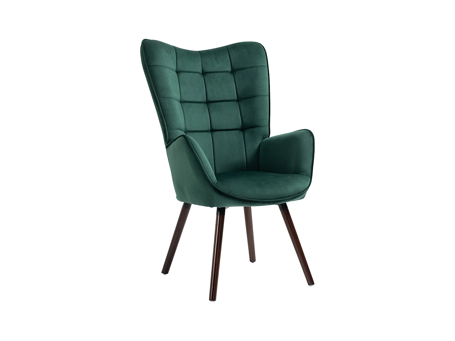 MEUBLES COSY Fauteuil relax fauteuil confortable style scandinave rembourés en velours pieds bois massif,Vert