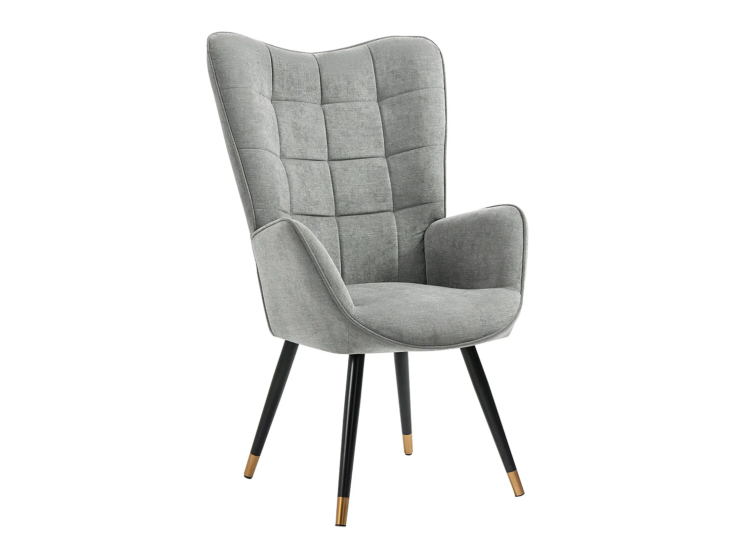 Fauteuil chaise de loisirs chaise de canapé style scandinave en tissu gris