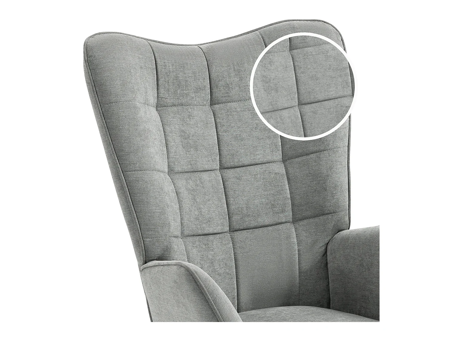 Fauteuil chaise de loisirs chaise de canapé style scandinave en tissu gris
