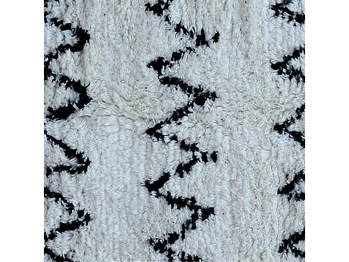 Authentique tapis berbère 150x270 fait main en laine crème CASA