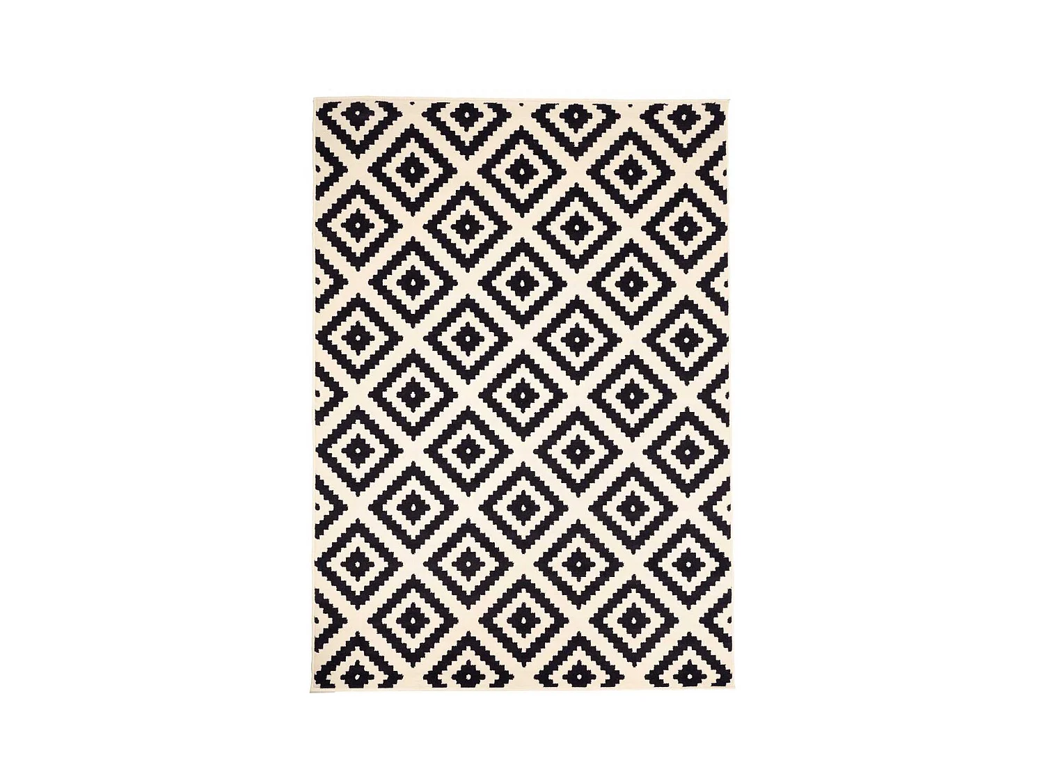 tapis salle à manger 235x320 tissé crème rectangle motif scandinave LYN1 ROMA