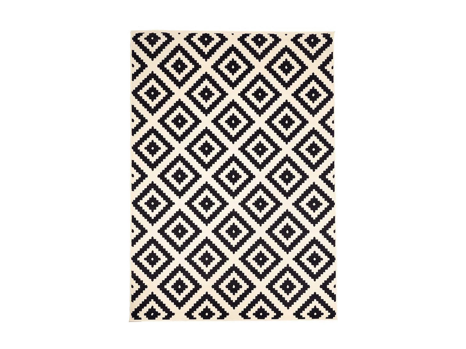 tapis salle à manger 235x320 tissé crème rectangle motif scandinave LYN1 ROMA