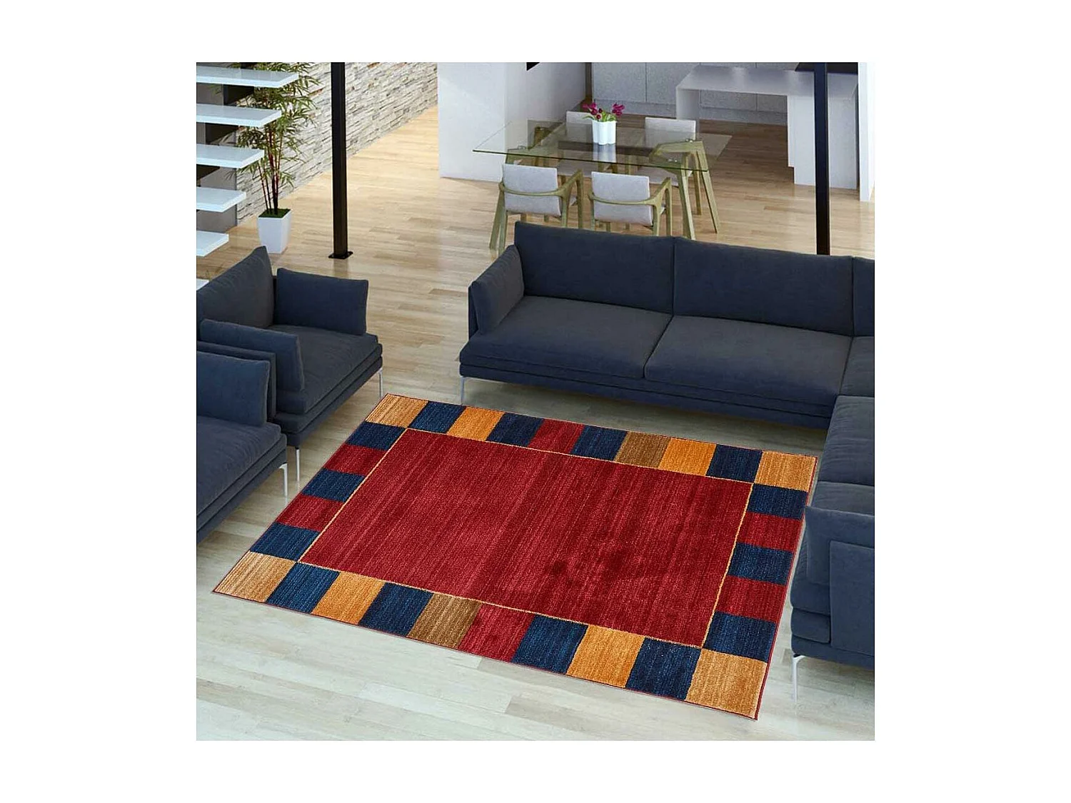 CHOBAY 6 tappeto in tessuto per soggiorno e camera da letto con motivi semplici